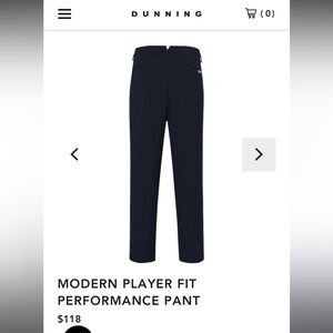DUNNING MODERN PLAYER FIT PERFORMANCE PANT SZ 32/32
$118